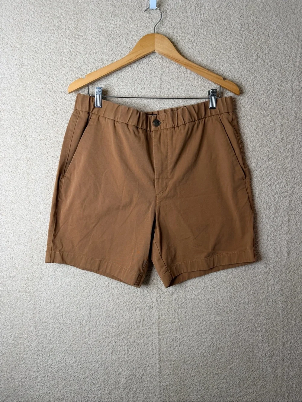 Everlane The Pull-On Performance Chino  Shorts Toasted Coconut Size L NWOT